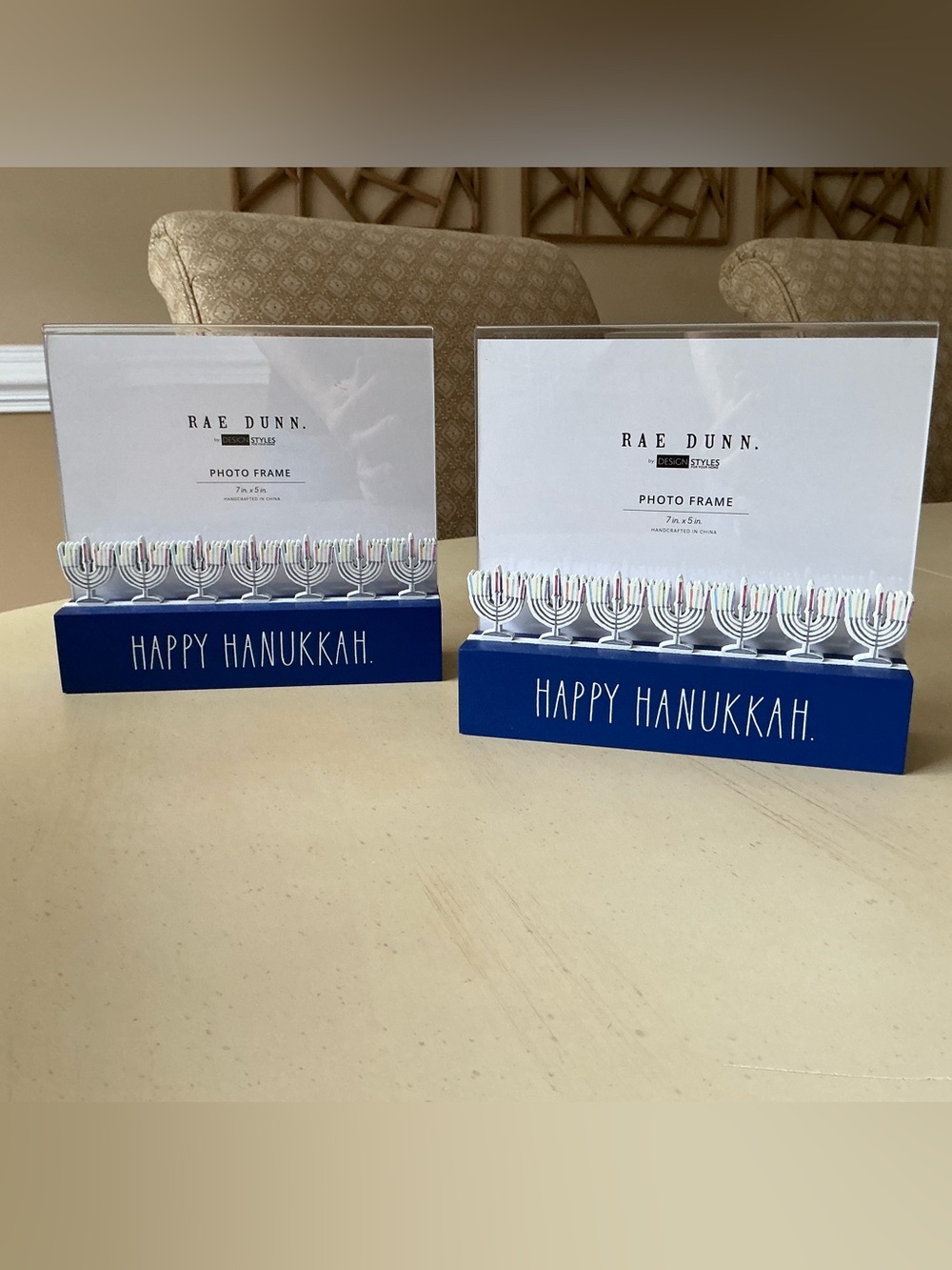 Rae Dunn HAPPY HANUKKAH 5x7 Picture Frame
